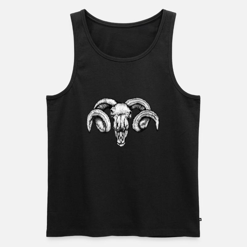 Widder - Männer Premium Bio Tank Top - Schwarz