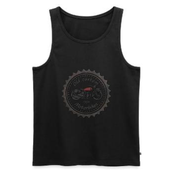 vaneemo® / Old custom motorbikes - Men's Premium Organic Tank Top - black - Front - AI Model Male 178 light (178cm)