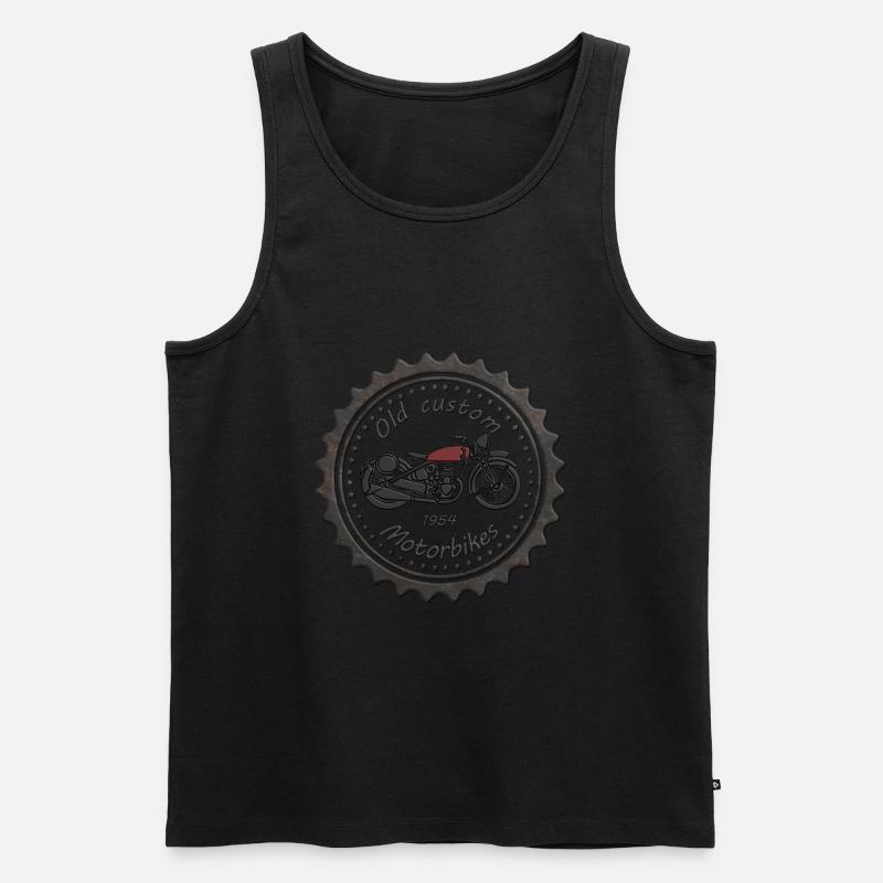 vaneemo® / Old custom Motorbikes - Männer Premium Bio Tank Top - Schwarz