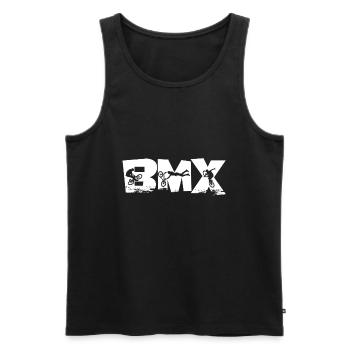 BMX - Männer Premium Bio Tank Top - Schwarz - Vorne - AI Model Male 178 light (178cm)