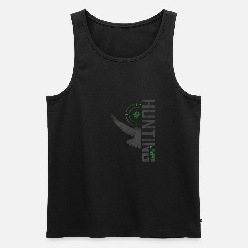 Tauben Jagd - Männer Premium Bio Tank Top - Schwarz