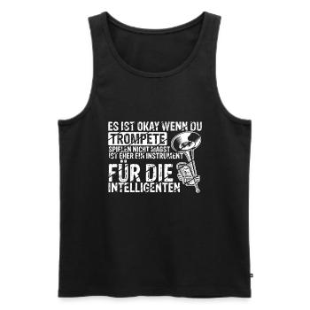 Trompete für Intelligente Spruch Geschenk Trompete - Männer Premium Bio Tank Top - Schwarz - Vorne - Michal (187cm)