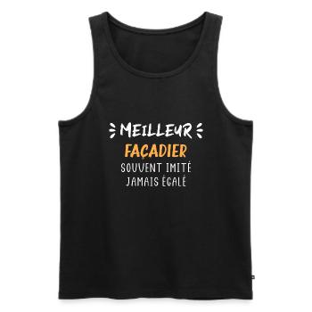 Meilleur façadier - Débardeur bio Premium Homme - noir - Devant - Michal (187cm)