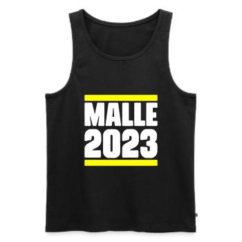 Malle 2023 - Männer Premium Bio Tank Top - Schwarz - Vorne - Michal (187cm)