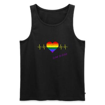 CSD, Pride Month, LGBTQ - Männer Premium Bio Tank Top - Schwarz - Vorne - Michal (187cm)
