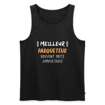Meilleur Parqueteur - Débardeur bio Premium Homme - noir - Devant - Michal (187cm)