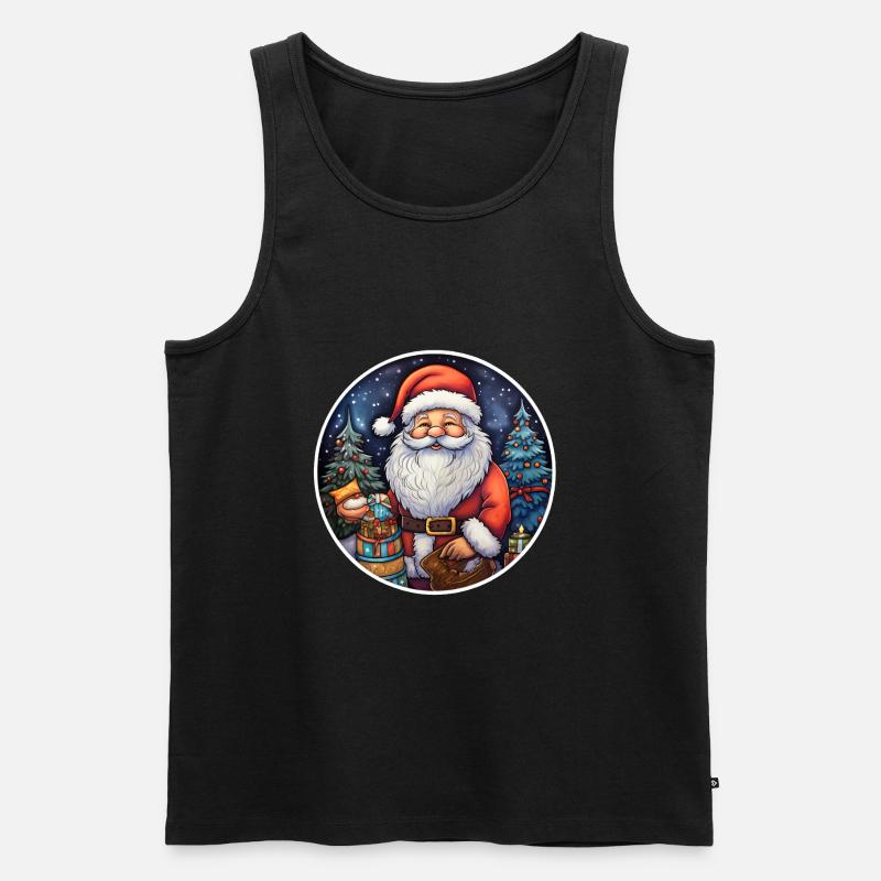 Weihnachtsmann klassisch - Männer Premium Bio Tank Top - Schwarz