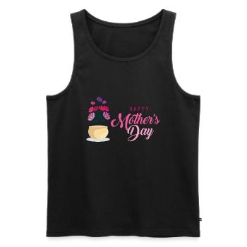 "Happy Mother's Day Heartwarming T-Shirt for Mom" - Débardeur bio Premium Homme - noir - Devant - Michal (187cm)