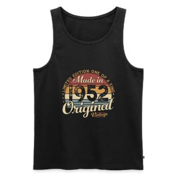 Vintage 1952 Vintage Retro Cadeau d’anniversaire - Débardeur bio Premium Homme - noir - Devant - Michal (187cm)