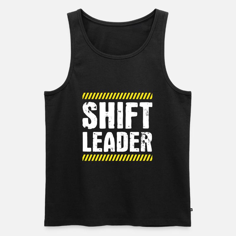Shiftleader Schichtleitung Chef - Männer Premium Bio Tank Top - Schwarz