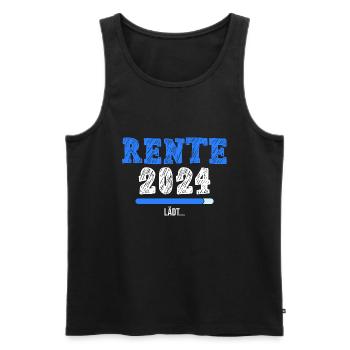 Rentner 2024 Ruhestand 2024 Der Countdown läuft - Männer Premium Bio Tank Top - Schwarz - Vorne - Michal (187cm)