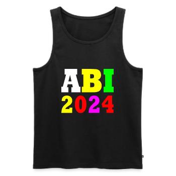 Abi 2024 - Männer Premium Bio Tank Top - Schwarz - Vorne - AI Model Male 178 light (178cm)