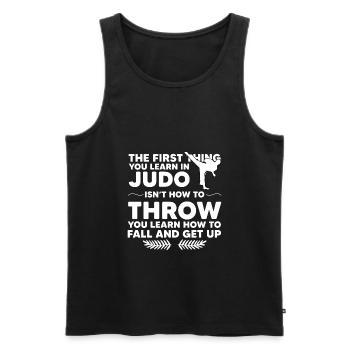 Judo - Men's Premium Organic Tank Top - black - Front - Michal (187cm)