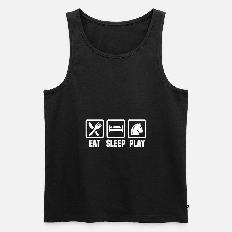 Schach - Männer Premium Bio Tank Top - Schwarz