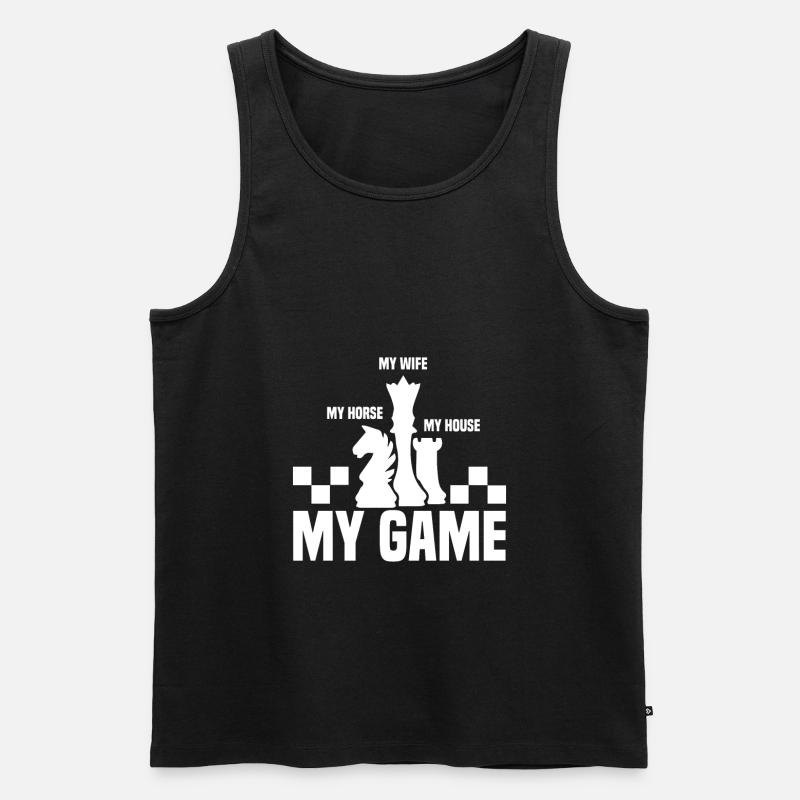 Schach - Männer Premium Bio Tank Top - Schwarz