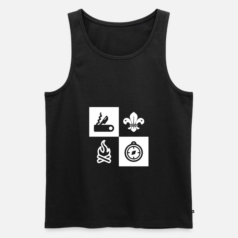 Pfadfinder Pfadfinder - Männer Premium Bio Tank Top - Schwarz