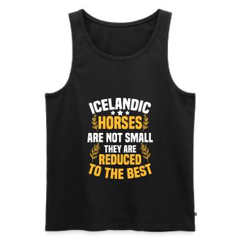 Islandpferd - Männer Premium Bio Tank Top - Schwarz - Vorne - AI Model Male 178 light (178cm)