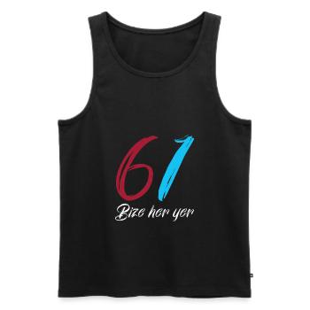 Bize her yer 61 Trabzon Türkiye Geschenk - Männer Premium Bio Tank Top - Schwarz - Vorne - AI Model Male 178 light (178cm)