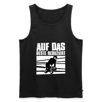 Pocket Bike reduziert Geschenkidee Motorrad Biker - Männer Premium Bio Tank Top - Schwarz - Vorne - Michal (187cm)