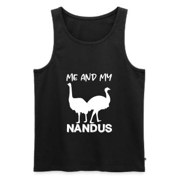Me and my Nandus Nandu egg ratite - Men's Premium Organic Tank Top - black - Front - AI Model Male 178 light (178cm)