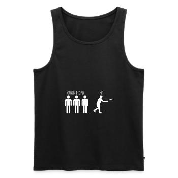 Disc Golf - Men's Premium Organic Tank Top - black - Front - Michal (187cm)