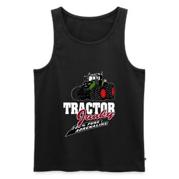 Tracteur - Tracteur - Agriculteur - Agriculteur - Débardeur bio Premium Homme - noir - Devant - AI Model Male 178 light (178cm)