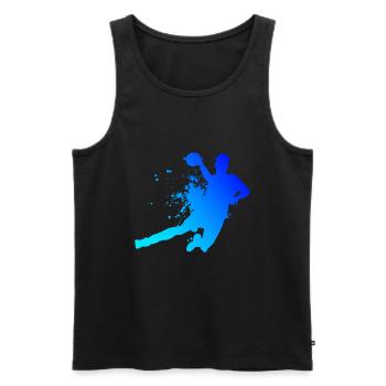 Joueuses de Handball Femmes Handball Handball - Débardeur bio Premium Homme - noir - Devant - Michal (187cm)