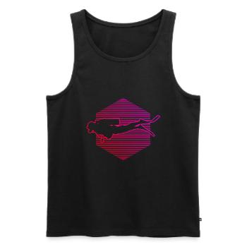 Free Dive Scuba Diver Scuba Diving Diving - Men's Premium Organic Tank Top - black - Front - Michal (187cm)