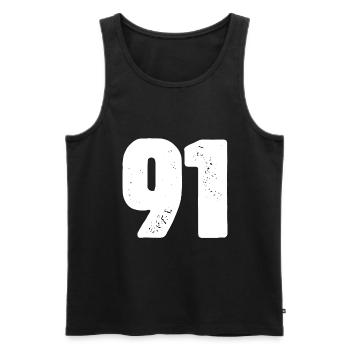 91 Number jersey - Men's Premium Organic Tank Top - black - Front - Michal (187cm)