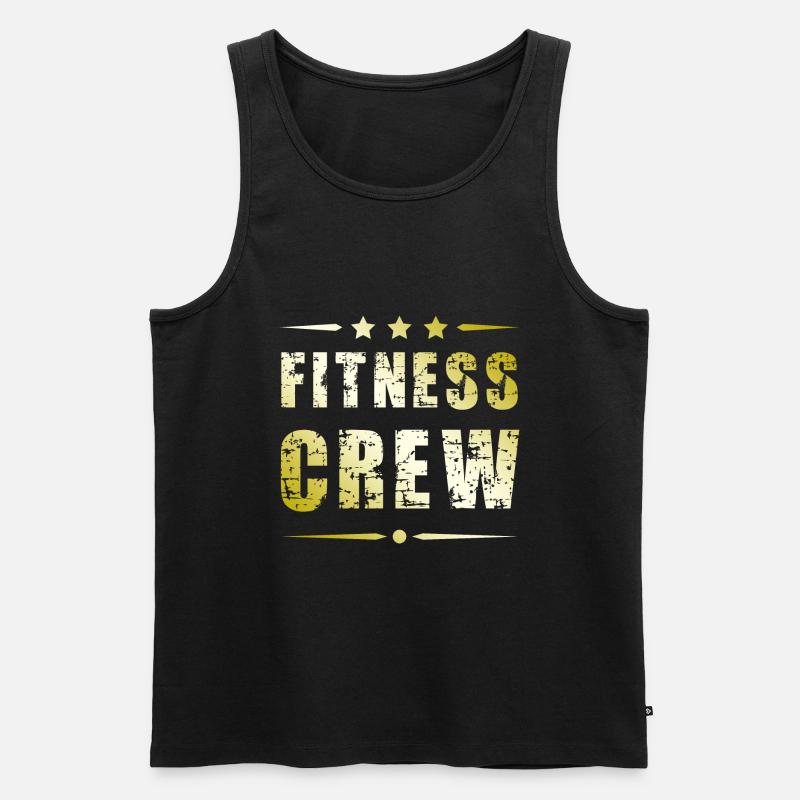 Fitness Crew - Männer Premium Bio Tank Top - Schwarz