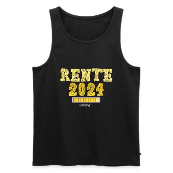 Rentner 2024 Ruhestand 2024 Der Countdown läuft - Männer Premium Bio Tank Top - Schwarz - Vorne - Michal (187cm)