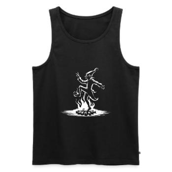Cool Rumpelstiltskin Design – Cheeky & Legendary - Men's Premium Organic Tank Top - black - Front - AI Model Male 178 light (178cm)