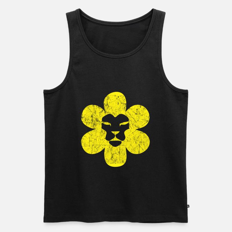 Löwe - Männer Premium Bio Tank Top - Schwarz