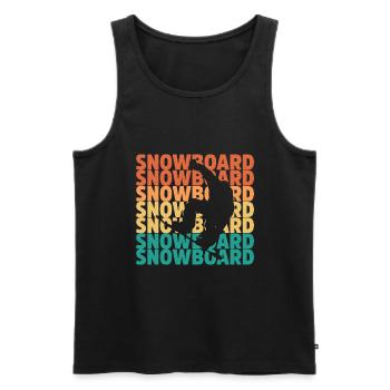 Snowboarding gift idea for snowboarders Snowboar - Men's Premium Organic Tank Top - black - Front - Michal (187cm)