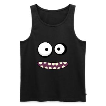 Monster Face - Men's Premium Organic Tank Top - black - Front - AI Model Male 178 light (178cm)