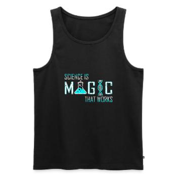 Science Physique Chimie Science Nerd - Débardeur bio Premium Homme - noir - Devant - AI Model Male 178 light (178cm)