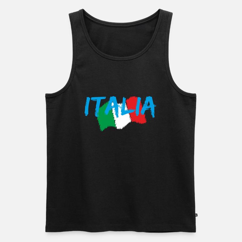 Italien Edo blau - Männer Premium Bio Tank Top - Schwarz