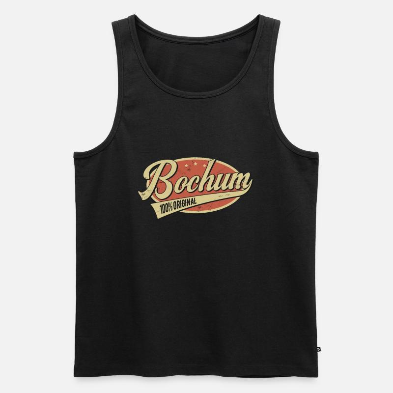 Bochum Bochumer Original - Männer Premium Bio Tank Top - Schwarz