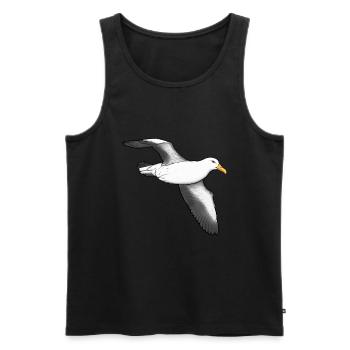 Albatross flying - Men's Premium Organic Tank Top - black - Front - Michal (187cm)