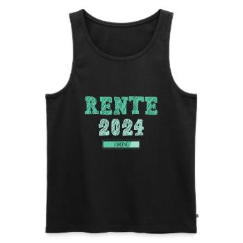 Rentner 2024 Ruhestand 2024 Der Countdown läuft - Männer Premium Bio Tank Top - Schwarz - Vorne - Michal (187cm)
