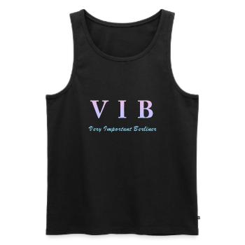 VIB very important berliner - Männer Premium Bio Tank Top - Schwarz - Vorne - Michal (187cm)
