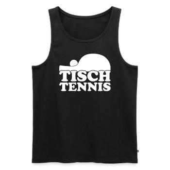 Aufschlag Tischtennisball Tischtennisspieler - Männer Premium Bio Tank Top - Schwarz - Vorne - AI Model Male 178 light (178cm)