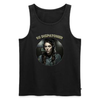 Emergency dispatcher, Women - Men's Premium Organic Tank Top - black - Front - AI Model Male 178 light (178cm)