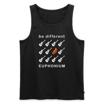 Euphonium Eufonium Tuba en laiton Dicton - Débardeur bio Premium Homme - noir - Devant - Michal (187cm)