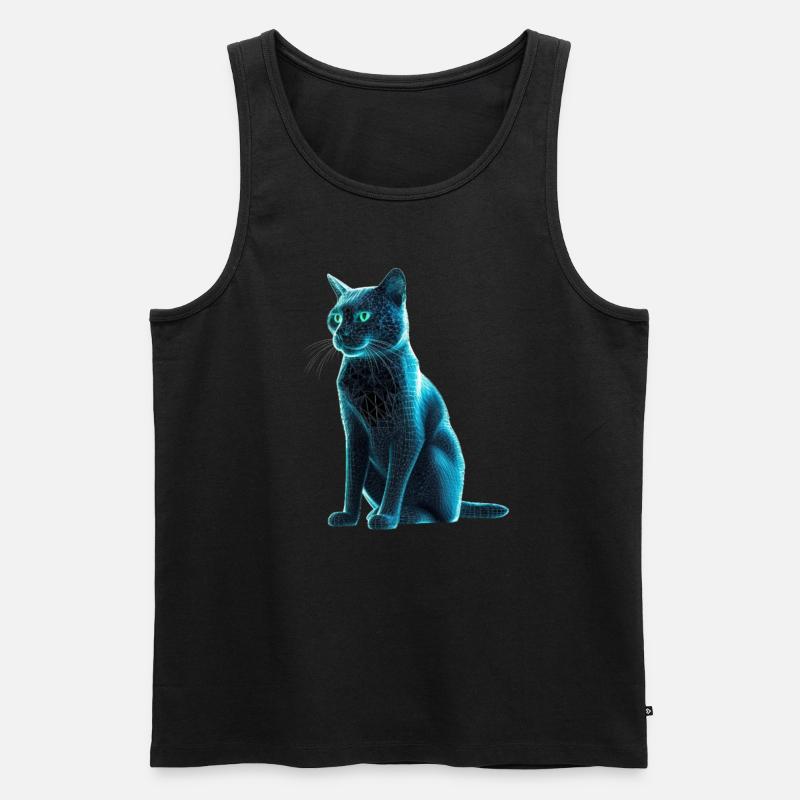 Cyber-Kätzchen - Männer Premium Bio Tank Top - Schwarz
