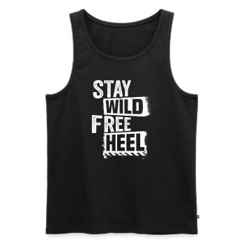 Touring Skis Wild Telemark Ski Heel Free - Free Heel - Men's Premium Organic Tank Top - black - Front - AI Model Male 178 light (178cm)