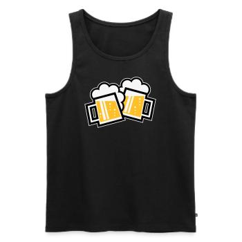 XZwei Originale Bayern (dreifarbig) - Männer Premium Bio Tank Top - Schwarz - Vorne - Michal (187cm)