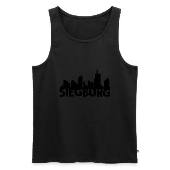 Siegburg Skyline - Männer Premium Bio Tank Top - Schwarz - Vorne - Michal (187cm)