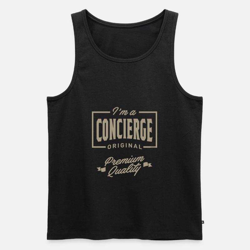 Ich bin ein Concierge - Männer Premium Bio Tank Top - Schwarz