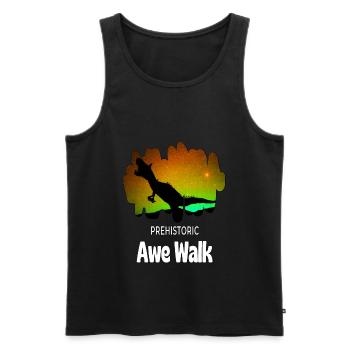 Prehistoric T-Rex nature awe walk - Men's Premium Organic Tank Top - black - Front - Michal (187cm)